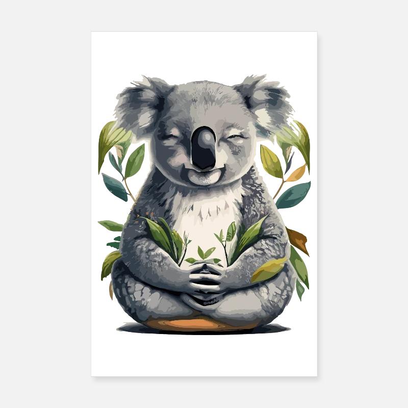 Koala Meditation Poster 8" x 12" (20x30 cm)
