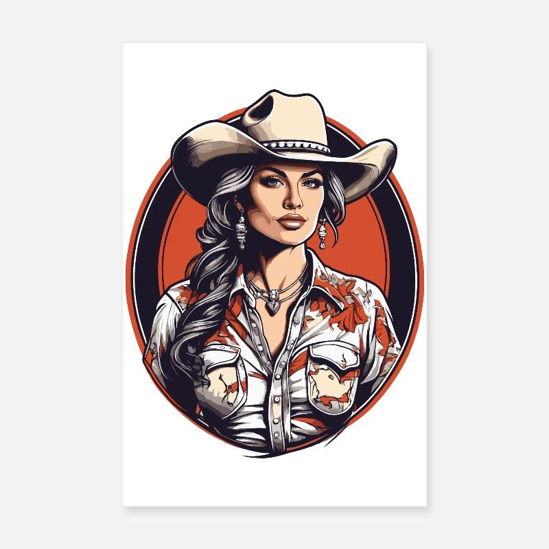 Fille de l’Ouest Poster 20 x 30 cm