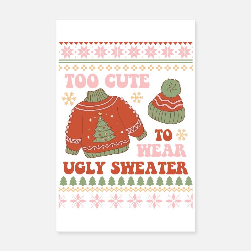 Ugly Christmas Sweater Poster 8" x 12" (20x30 cm)