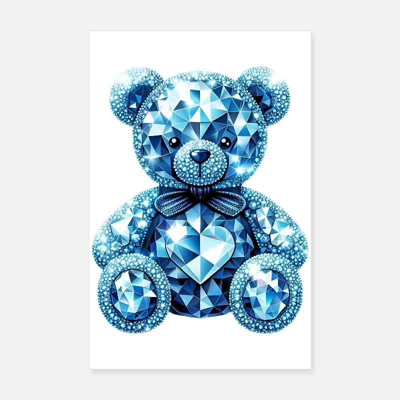 Diamant Ours en cristal Diamants Poster 20 x 30 cm