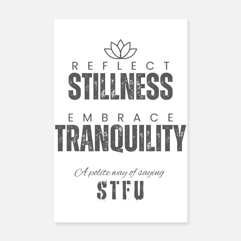 Refléter le calme Embrasser la tranquillité Poster 20 x 30 cm