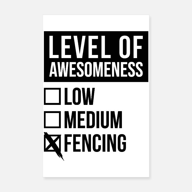 Fechten Poster 20x30 cm