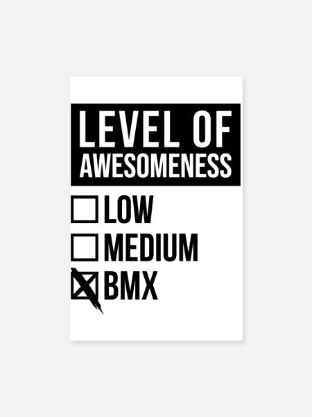 BMX - Poster 20x30 cm - Weiß - Vorne