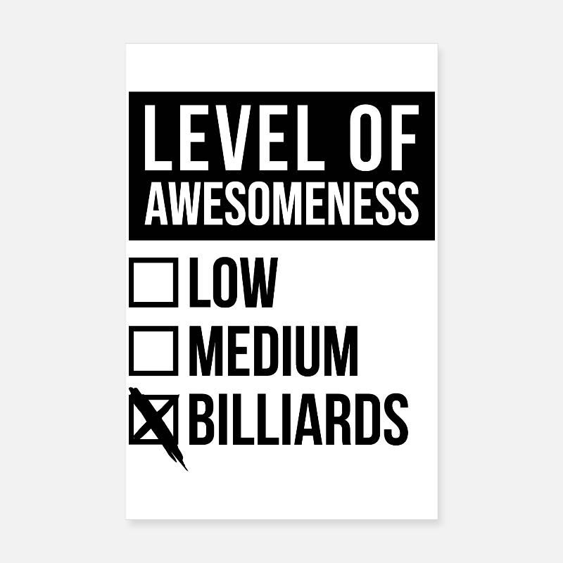 Billiards Poster 8" x 12" (20x30 cm)