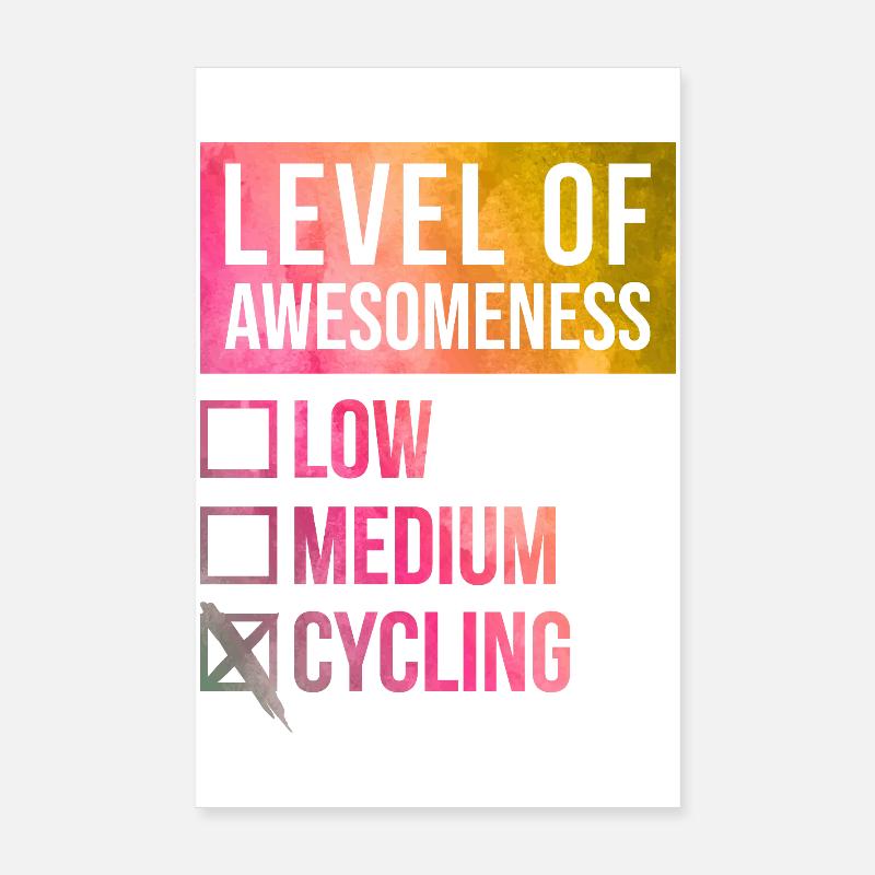 Cycling Poster 8" x 12" (20x30 cm)