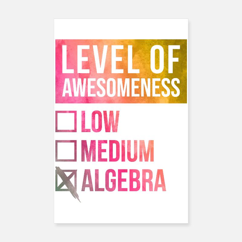 algèbre Poster 20 x 30 cm