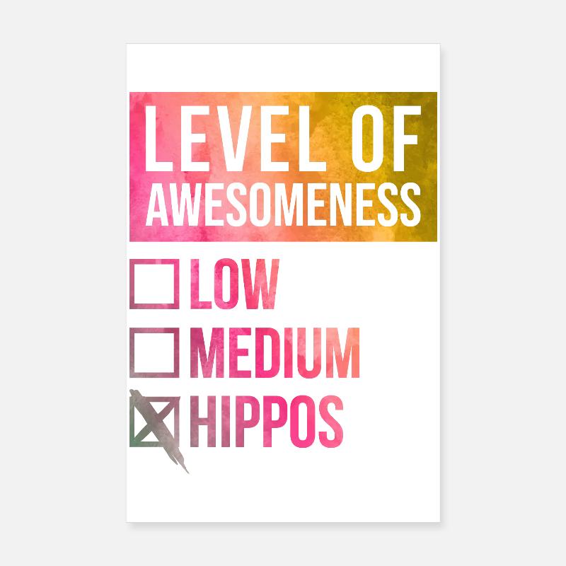 Hippo Poster 8" x 12" (20x30 cm)