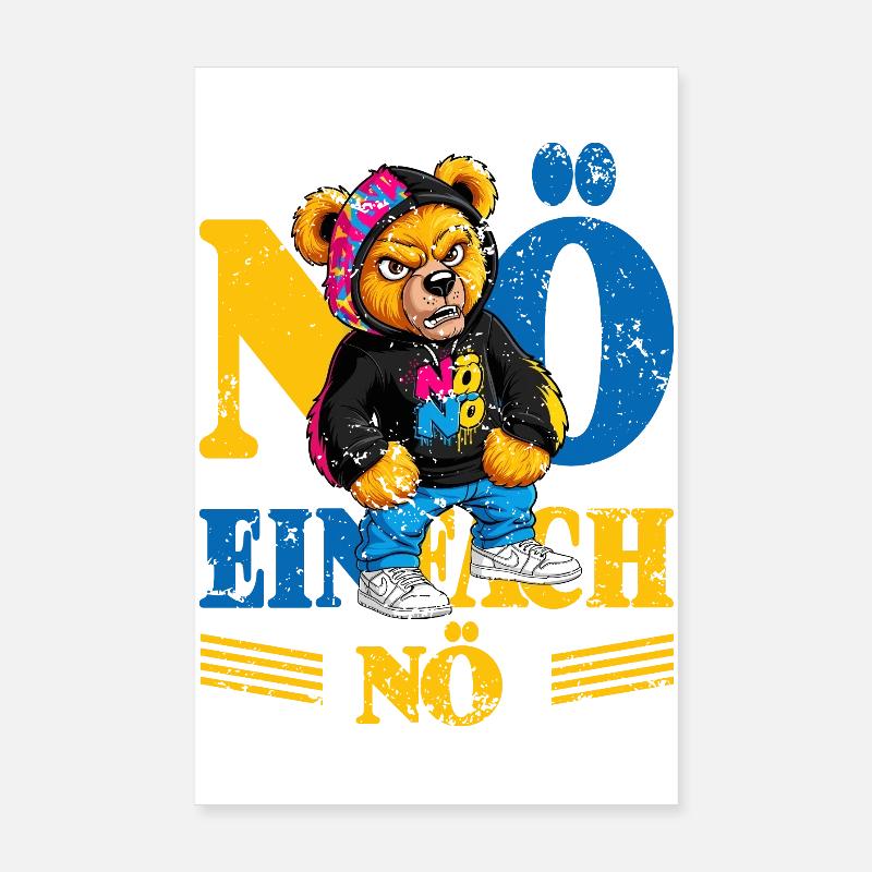 Grummelige Bär Poster 20x30 cm