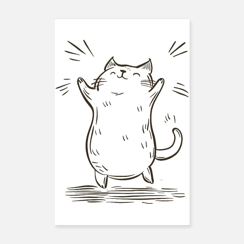 Chat de saut Poster 20 x 30 cm