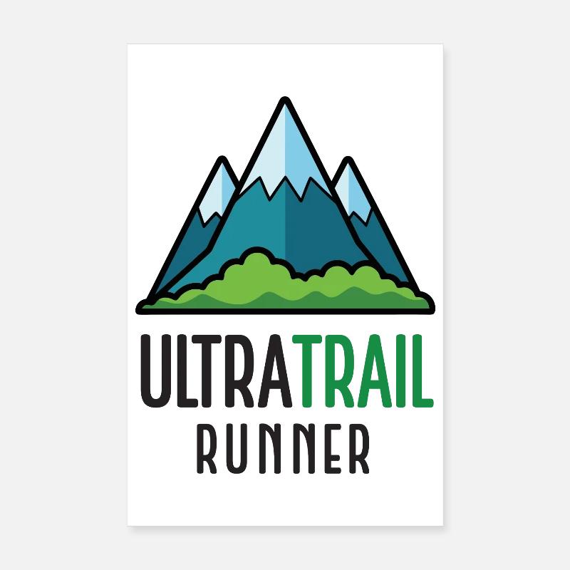 UltraTrail Runner Poster 8" x 12" (20x30 cm)