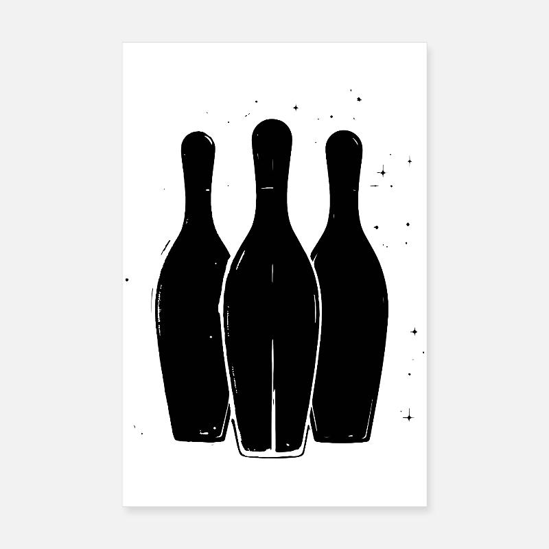 Bowling Drawing Poster 8" x 12" (20x30 cm)