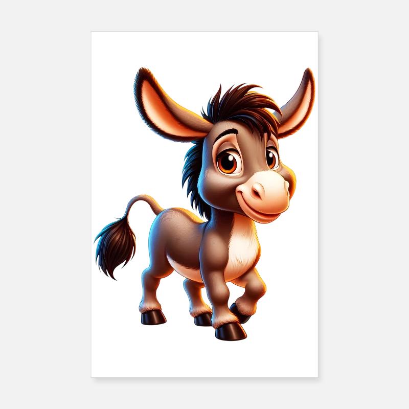 Donkey Mule Poster 8" x 12" (20x30 cm)
