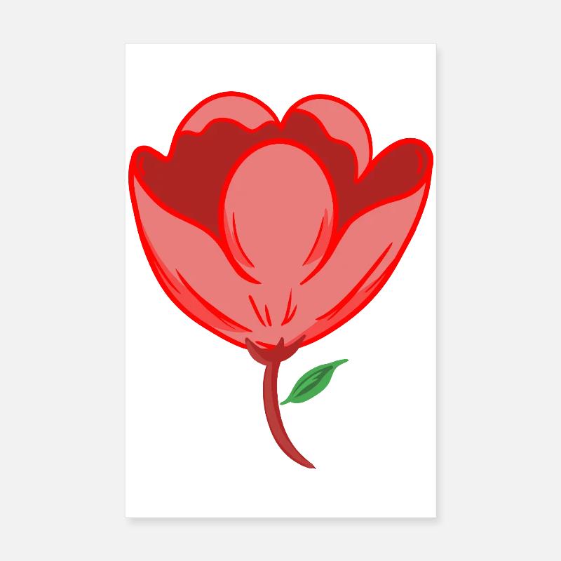 Fleur rouge Poster 20 x 30 cm