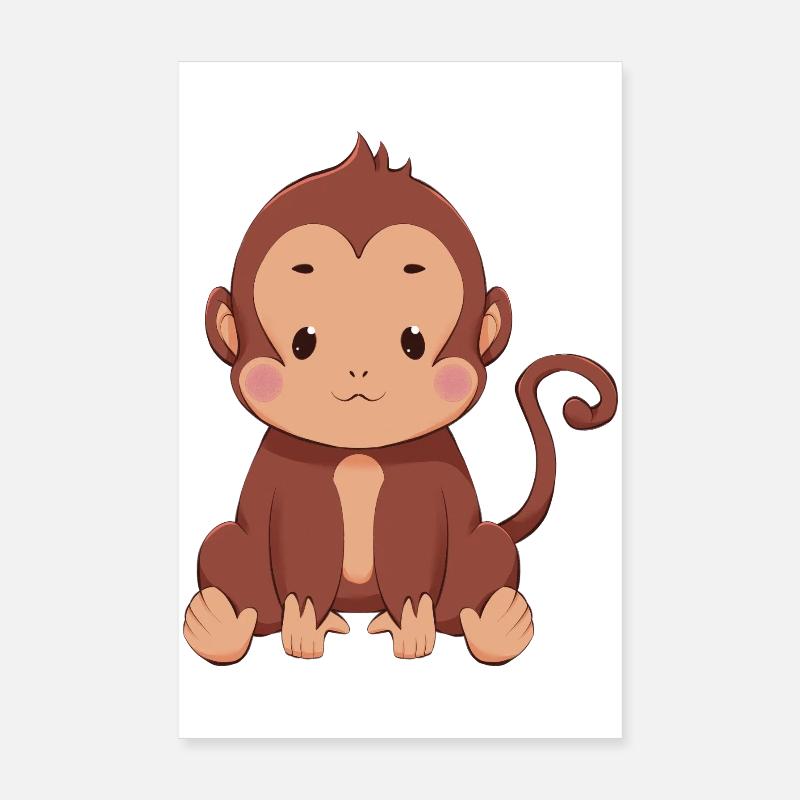 Affe Poster 20x30 cm