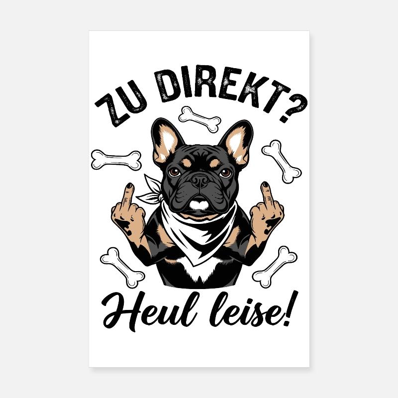 Bouledogue français cool Poster 20 x 30 cm
