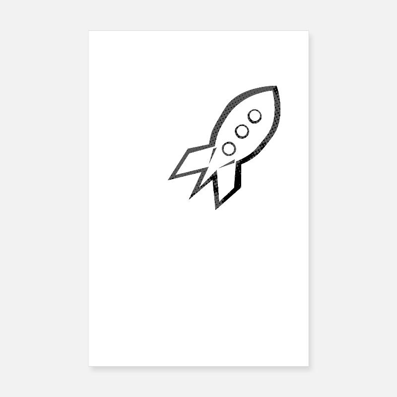 Rakete Rocket | astronaut Poster 20x30 cm