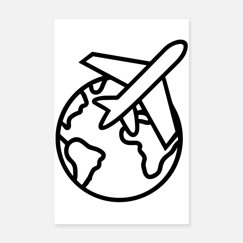 Weltreise-Symbol Poster 20x30 cm