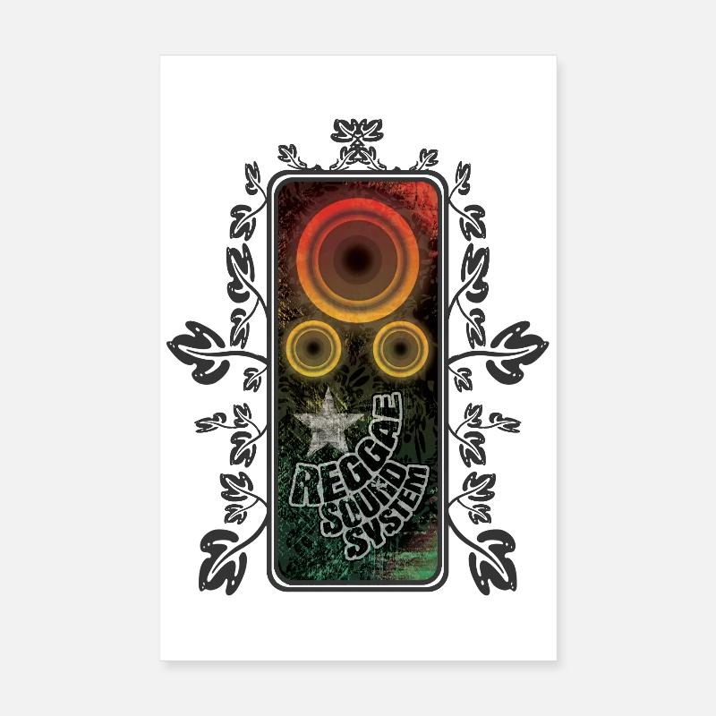 Dicton reggae avec haut-parleurs Poster 20 x 30 cm