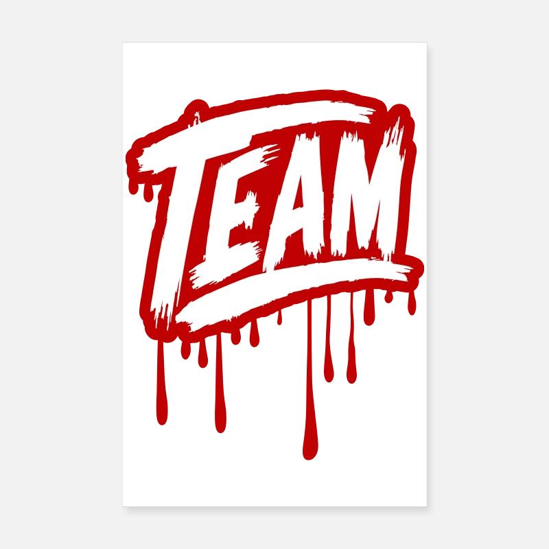 Team Graffiti Poster 20x30 cm
