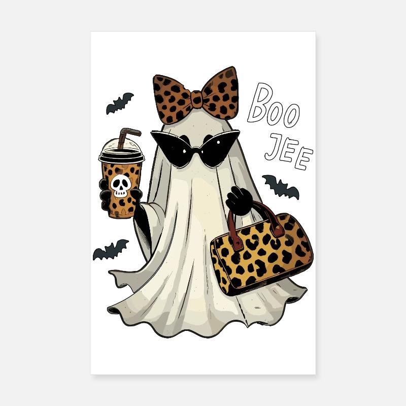 Leopardenghost Mode Boo Jee Halloweenparty Poster 20x30 cm