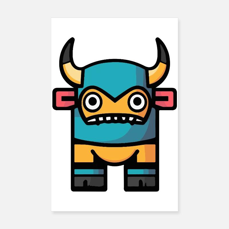 Stier Halloween Comic Bulle Poster 20x30 cm
