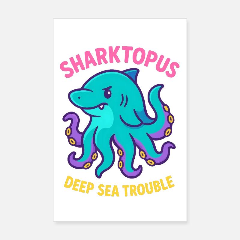 Sharktopus - Deep Sea Trouble Poster 20x30 cm