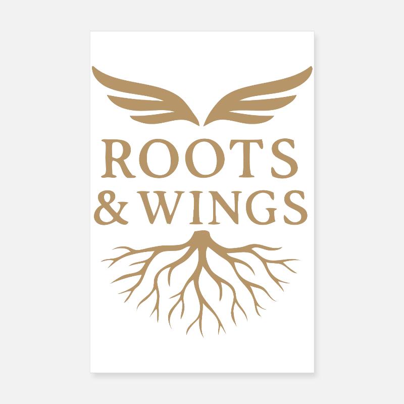 Roots & Wings - Freedom and Origin Poster 8" x 12" (20x30 cm)