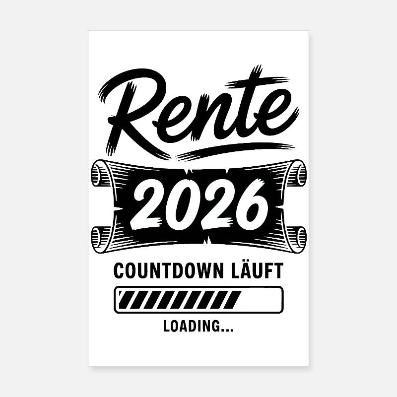 Pension countdown is on Poster 8" x 12" (20x30 cm)