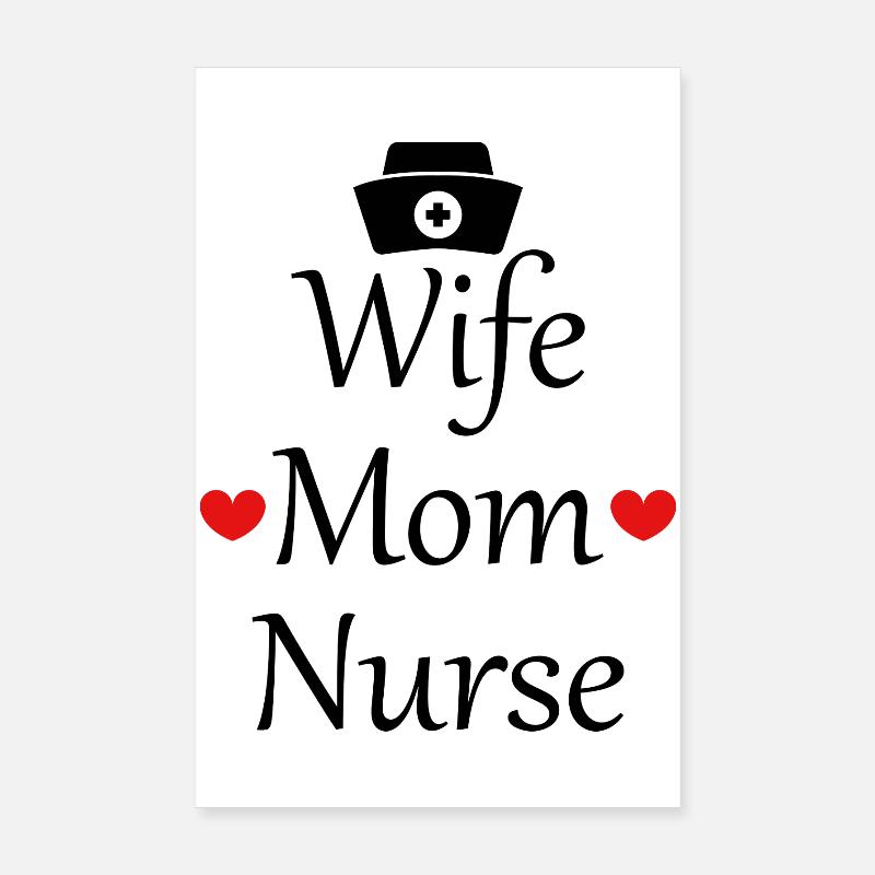 Ehefrau, Mutter, Krankenschwester Poster 20x30 cm