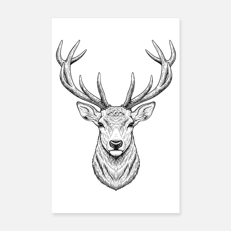 Deer Poster 8" x 12" (20x30 cm)