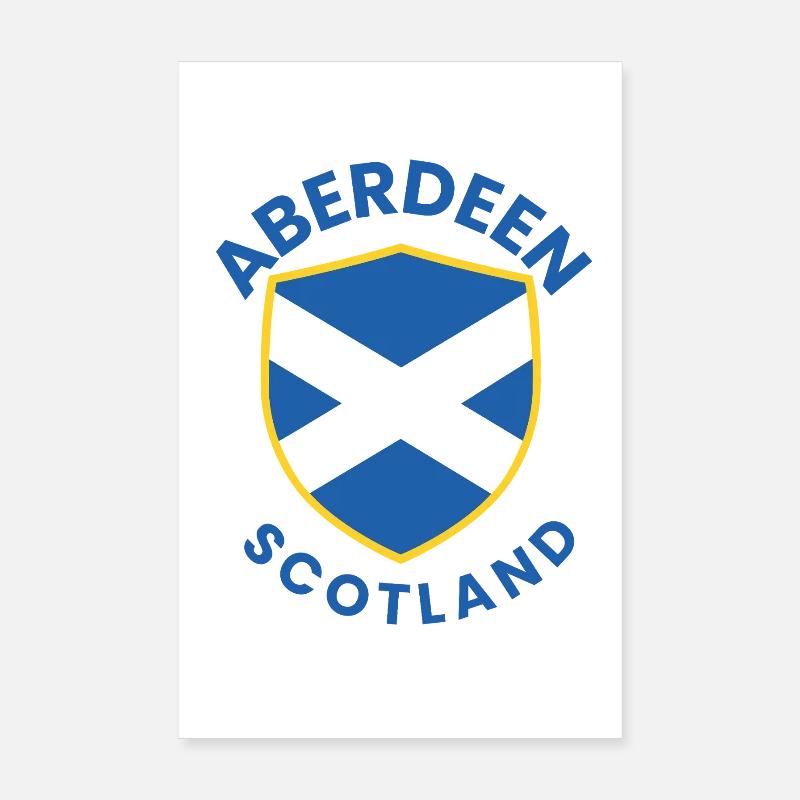 Aberdeen Scottish Shield Emblem Poster 8" x 12" (20x30 cm)