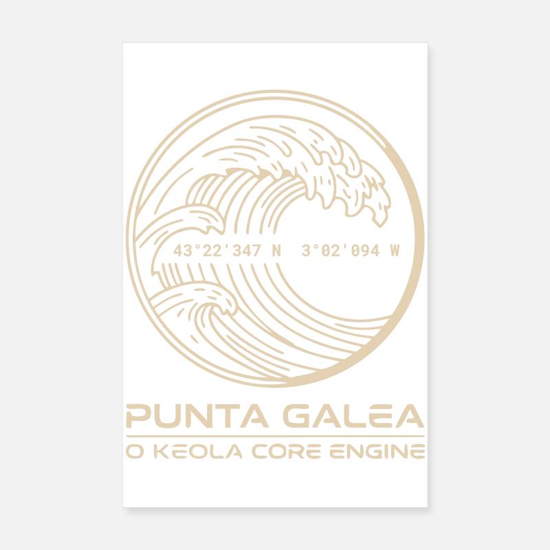 Vague dorée Punta Galea Poster 20 x 30 cm