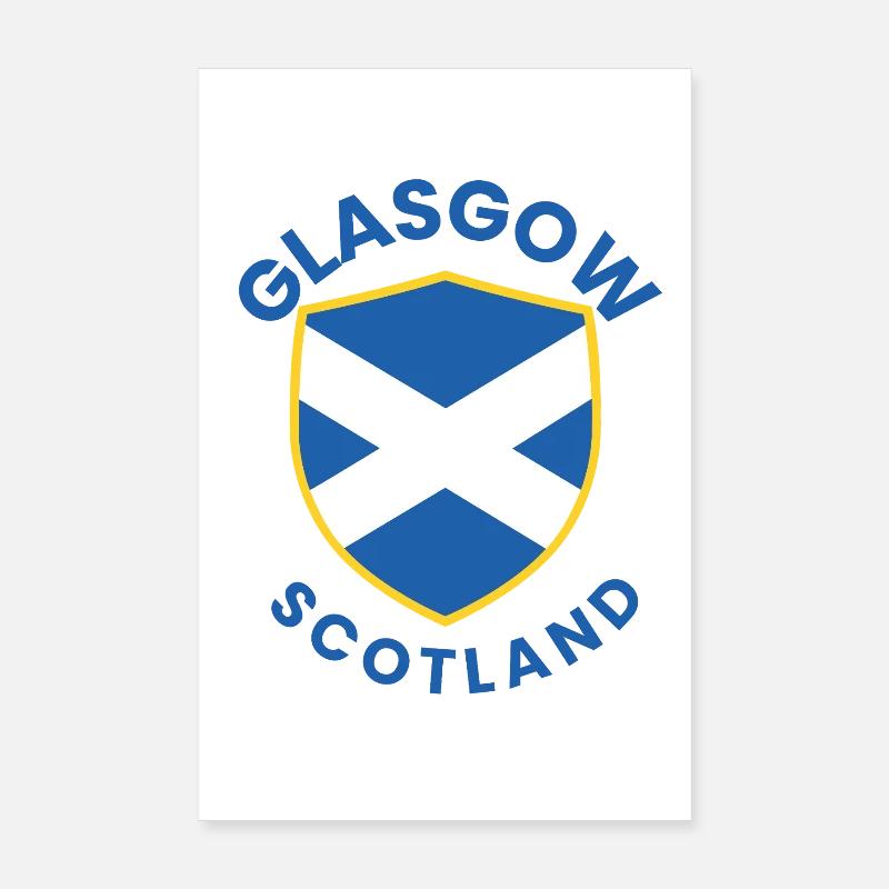 Conception du Bouclier écossais de Glasgow Poster 20 x 30 cm