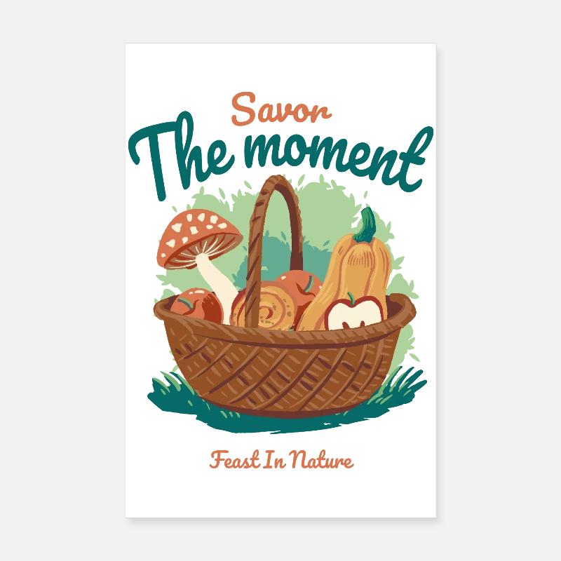 Herbstkorb Poster 20x30 cm