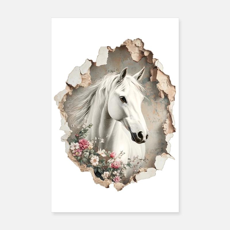 Fleurs de cheval Poster 20 x 30 cm
