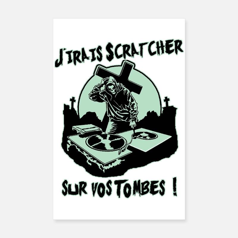 ICH WERDE AUF EURE GRÄBER KRATZEN! Poster 20x30 cm