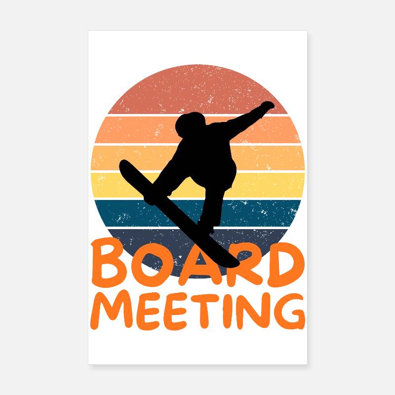 Snowboarding Board Meeting Poster 20x30 cm