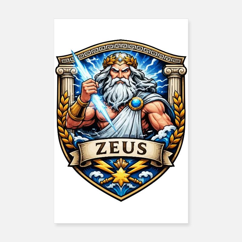 Bouclier d’Orage Zeus Poster 20 x 30 cm