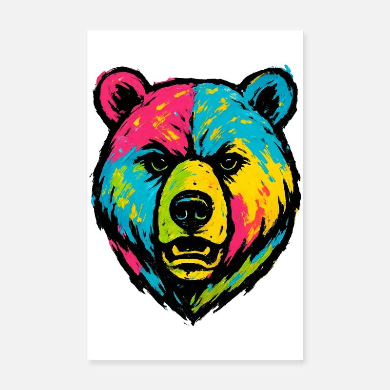 Ours mal léché Pop Art Poster 20 x 30 cm