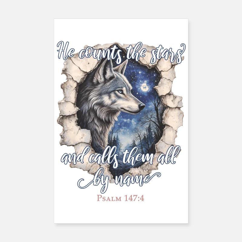 Citation chrétienne de Wolf Poster 20 x 30 cm