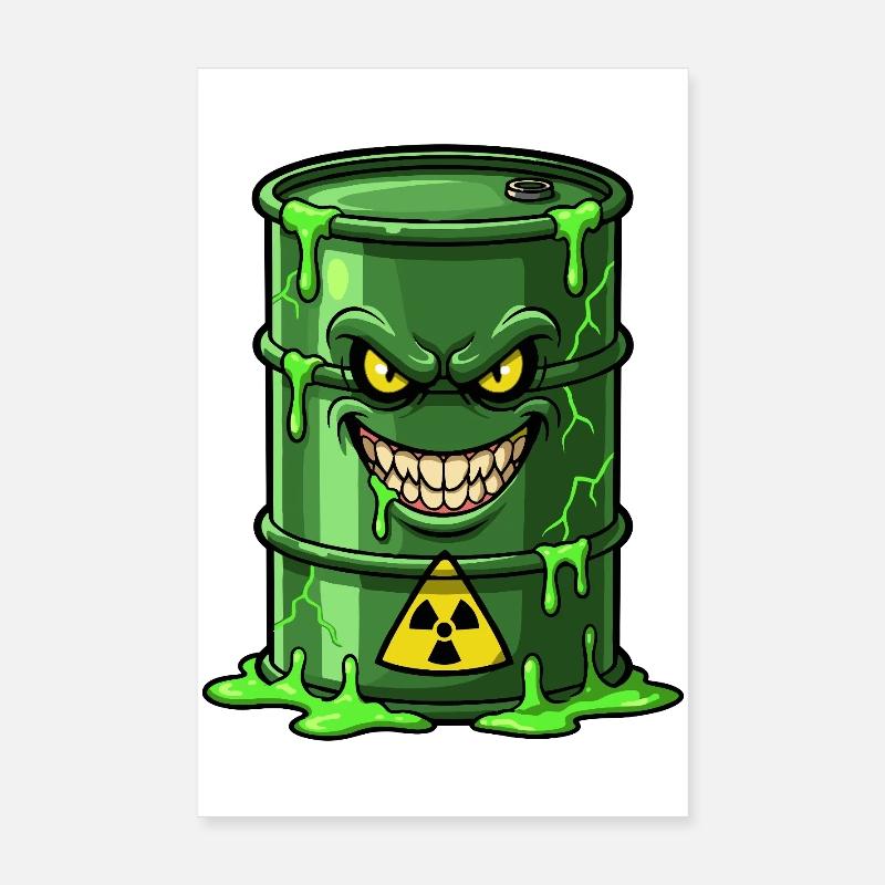 Grim Poison Barrel Poster 8" x 12" (20x30 cm)