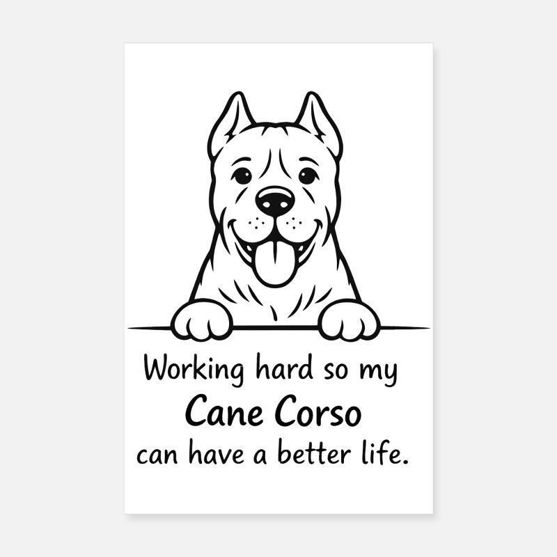 my cane Corso can have a better life Poster 8" x 12" (20x30 cm)