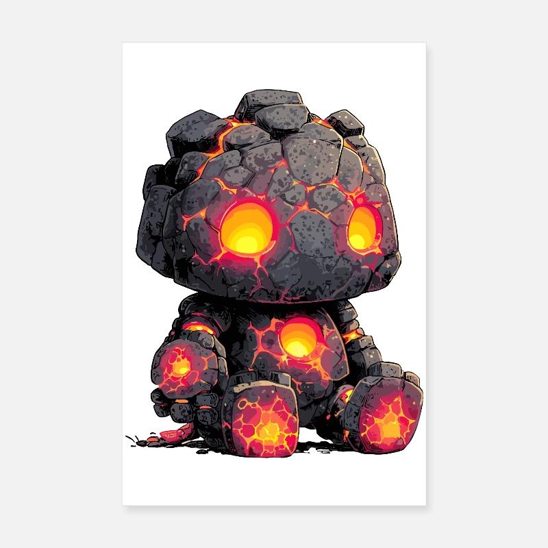 Lava Golem Steinheld Kind Poster 20x30 cm