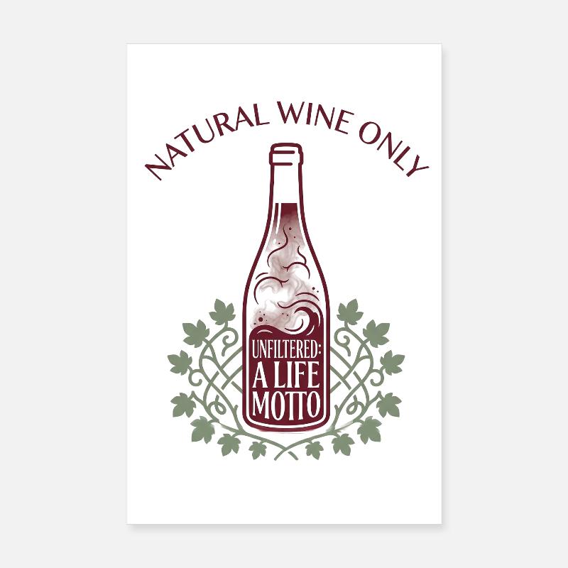 Natural Wine Only Poster 20x30 cm