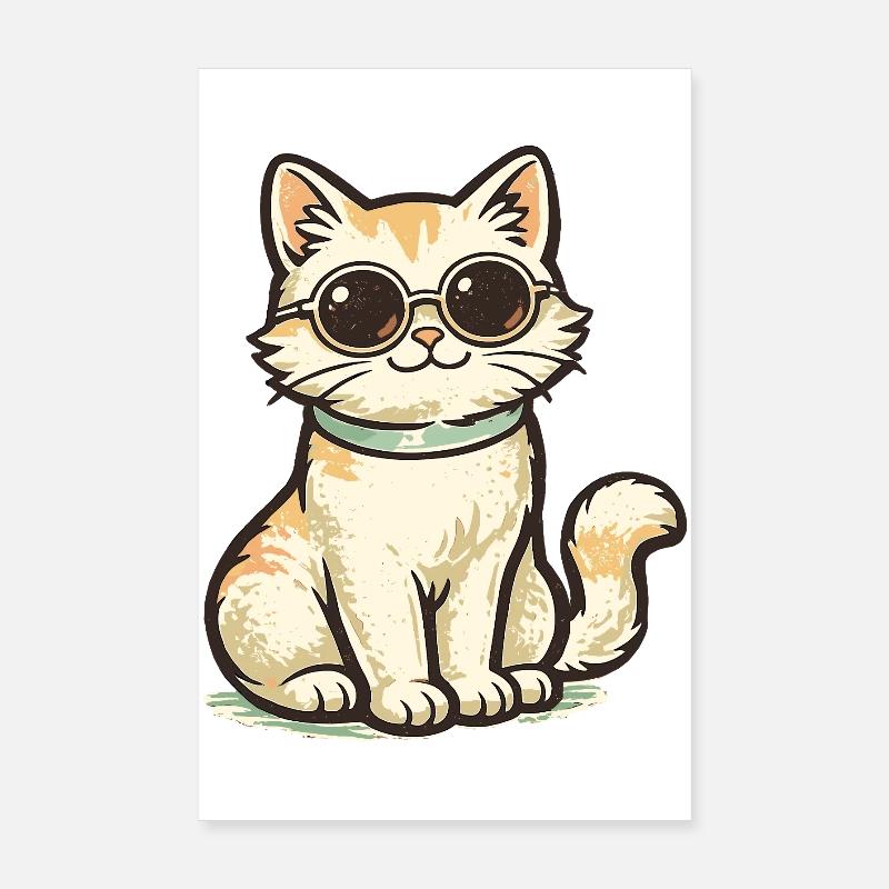 Cool Cat Poster 8" x 12" (20x30 cm)
