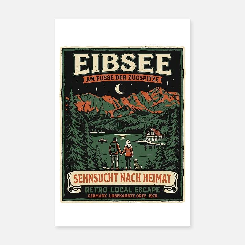 Eibsee Heimat Poster 20x30 cm
