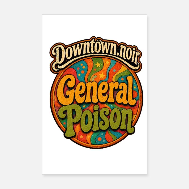 Downtown Noir General Poison Psychedelic Poster 20x30 cm