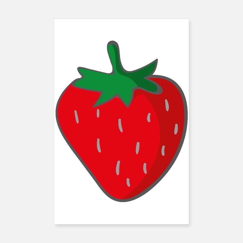 Erdbeere Poster 20x30 cm