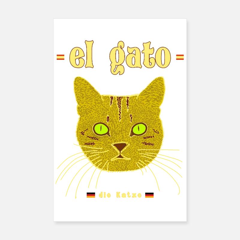 Die Katze auf Spanisch Poster 20x30 cm