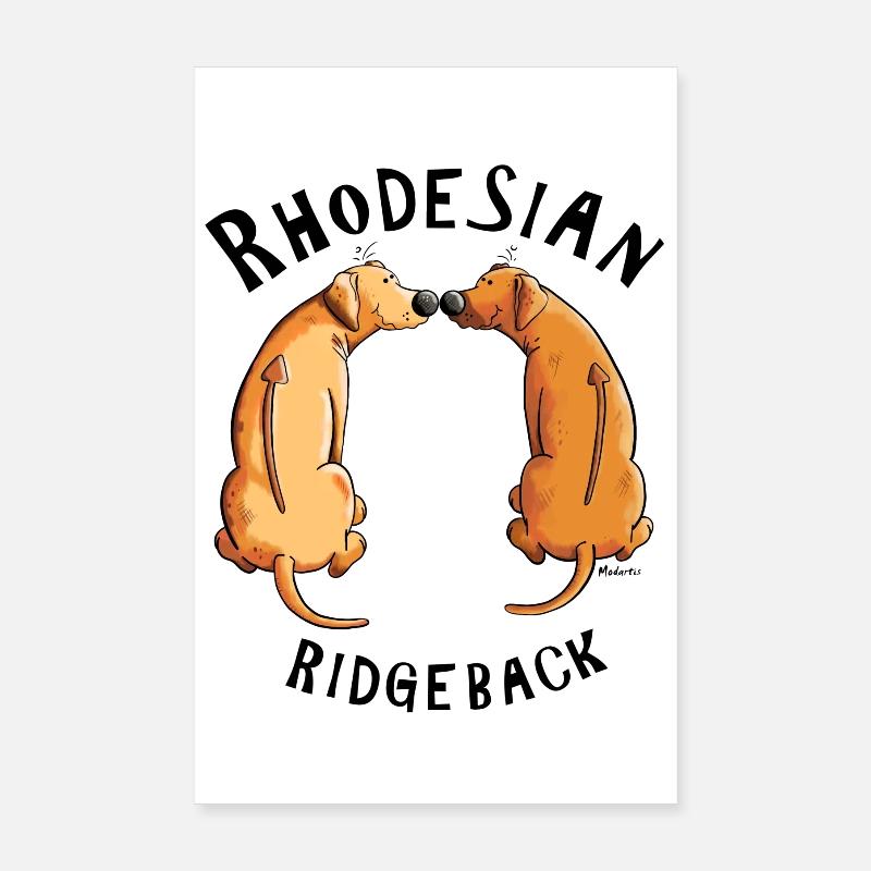 Smiling Rhodesian Ridgeback Poster 20x30 cm